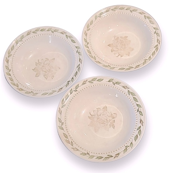 3pc Super. Hall Quality Dinnerware Mary Dunbar Jewel Homemakers Inst. Cameo Rose - Picture 1 of 8